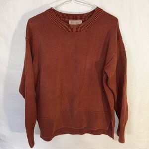 Philosophy 100% Cotton Knit Crewneck Sweater In Dusty Pink - Size L/G